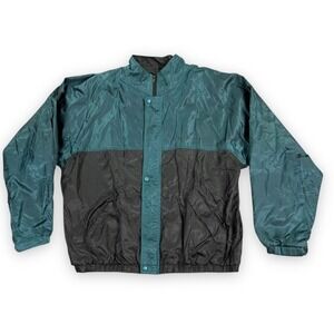 Sun Mountain Sports Cirrus Rainsuit Jacket Men's XL Teal Black Nylon Windbreaker